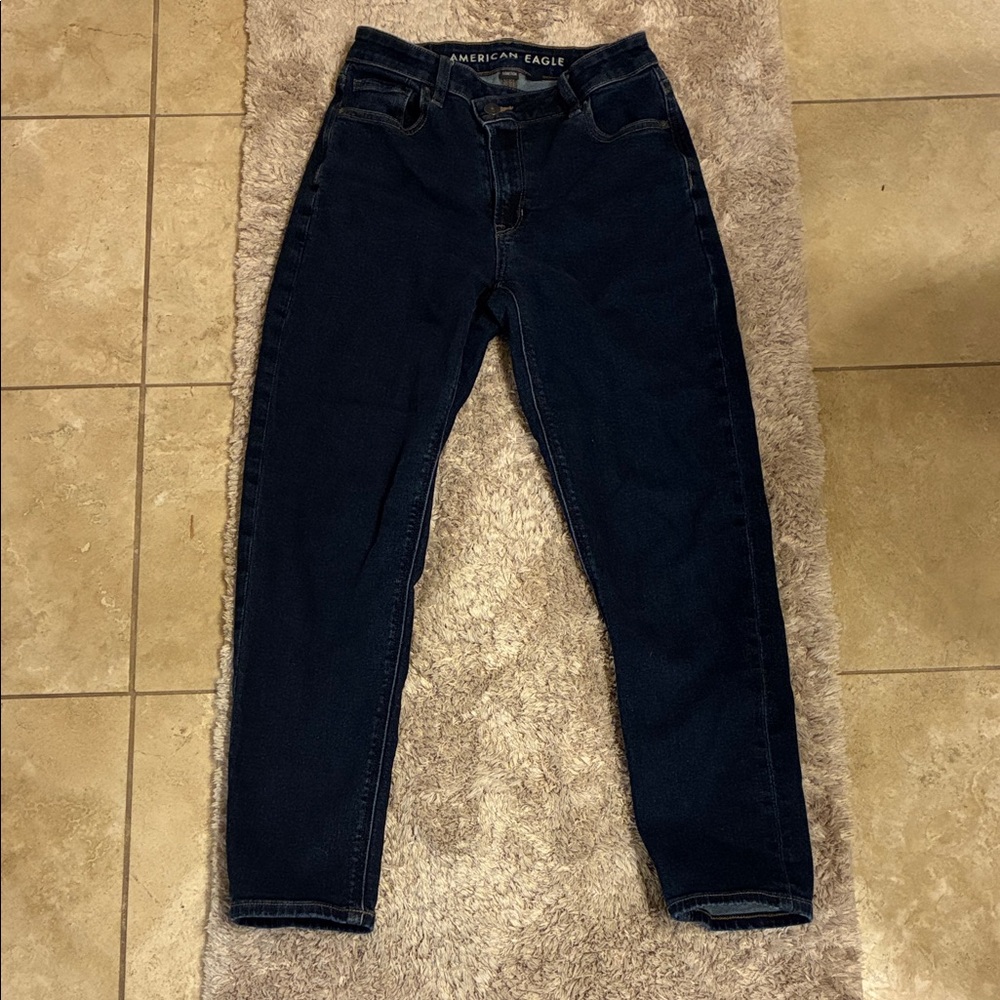 American Eagle Crossover Waist Stretch Mom Jeans